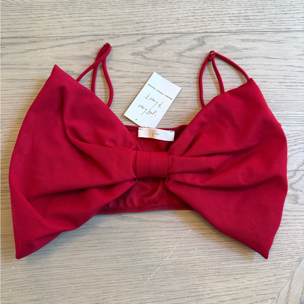 Red Bow Boutique Top NWT Gameday Large